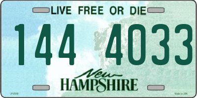 NH license plate 1444033