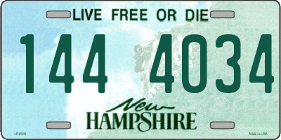 NH license plate 1444034