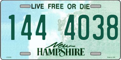 NH license plate 1444038