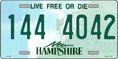 NH license plate 1444042