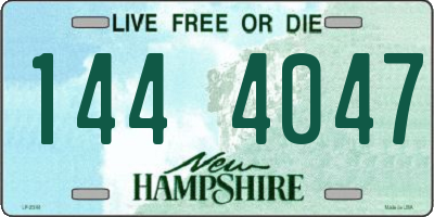 NH license plate 1444047