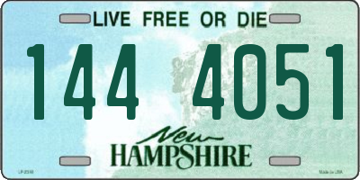 NH license plate 1444051