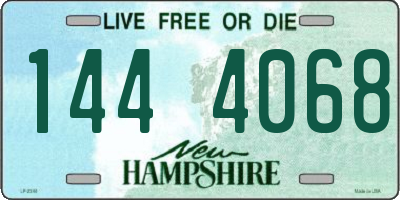 NH license plate 1444068