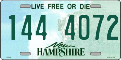 NH license plate 1444072