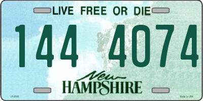 NH license plate 1444074