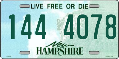 NH license plate 1444078