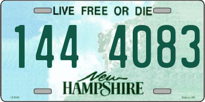 NH license plate 1444083