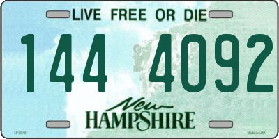 NH license plate 1444092
