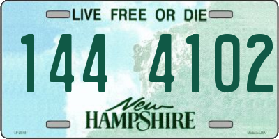 NH license plate 1444102