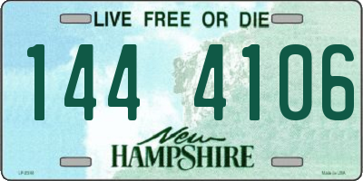 NH license plate 1444106
