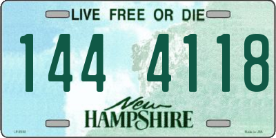 NH license plate 1444118