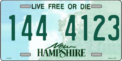 NH license plate 1444123