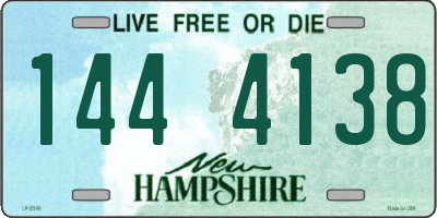 NH license plate 1444138