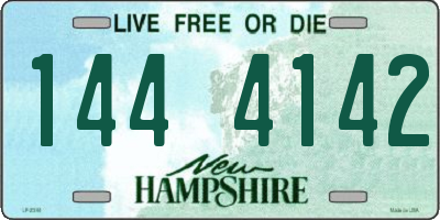 NH license plate 1444142