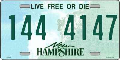NH license plate 1444147