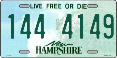 NH license plate 1444149