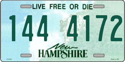 NH license plate 1444172