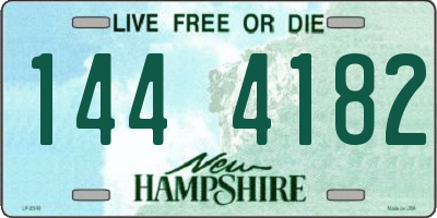 NH license plate 1444182