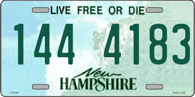 NH license plate 1444183