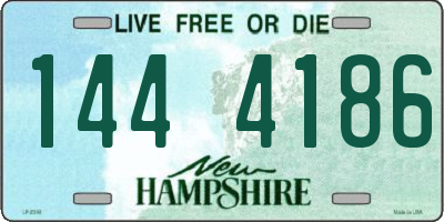 NH license plate 1444186