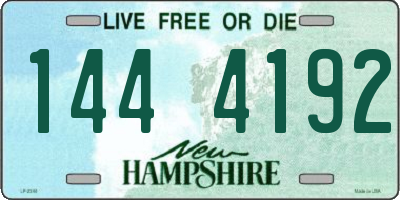 NH license plate 1444192
