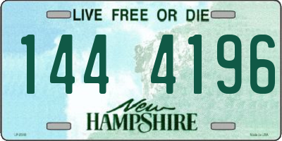 NH license plate 1444196