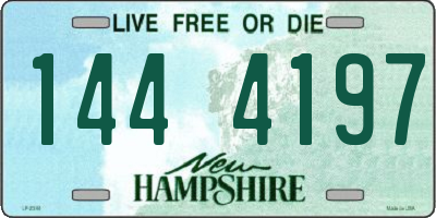 NH license plate 1444197