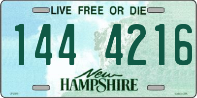NH license plate 1444216