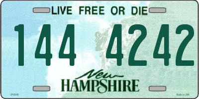 NH license plate 1444242