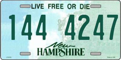 NH license plate 1444247