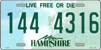 NH license plate 1444316