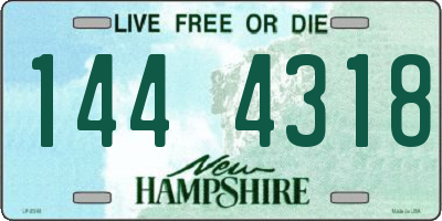 NH license plate 1444318