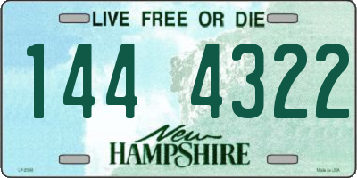 NH license plate 1444322