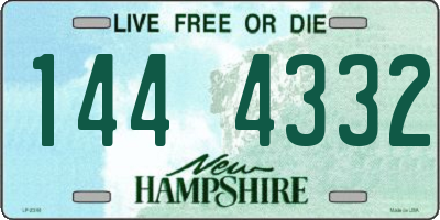 NH license plate 1444332