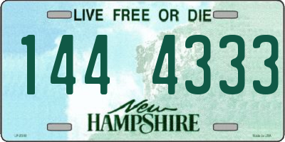 NH license plate 1444333