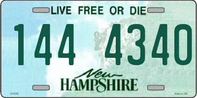 NH license plate 1444340
