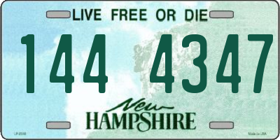 NH license plate 1444347