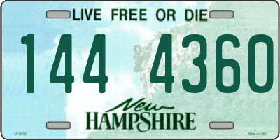 NH license plate 1444360
