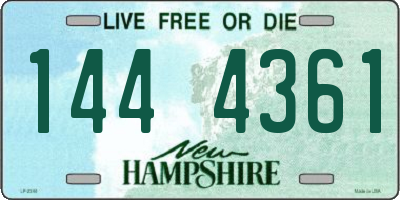 NH license plate 1444361