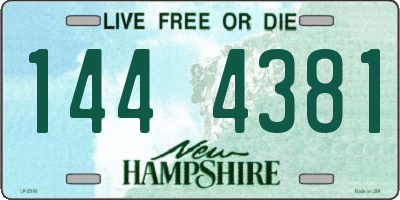 NH license plate 1444381
