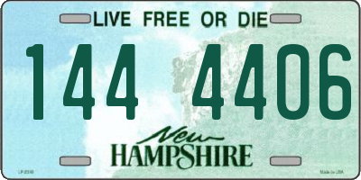 NH license plate 1444406