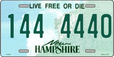 NH license plate 1444440