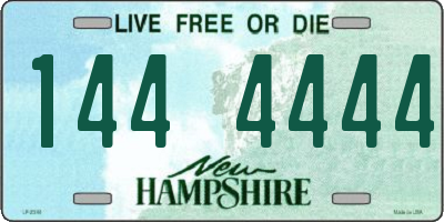 NH license plate 1444444