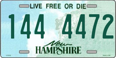 NH license plate 1444472