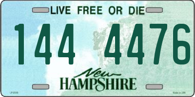 NH license plate 1444476