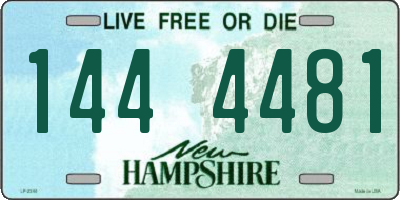 NH license plate 1444481