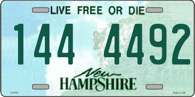NH license plate 1444492