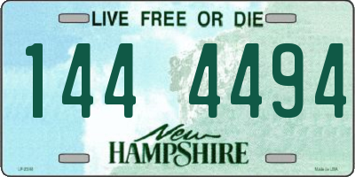 NH license plate 1444494