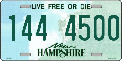 NH license plate 1444500