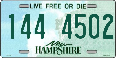 NH license plate 1444502